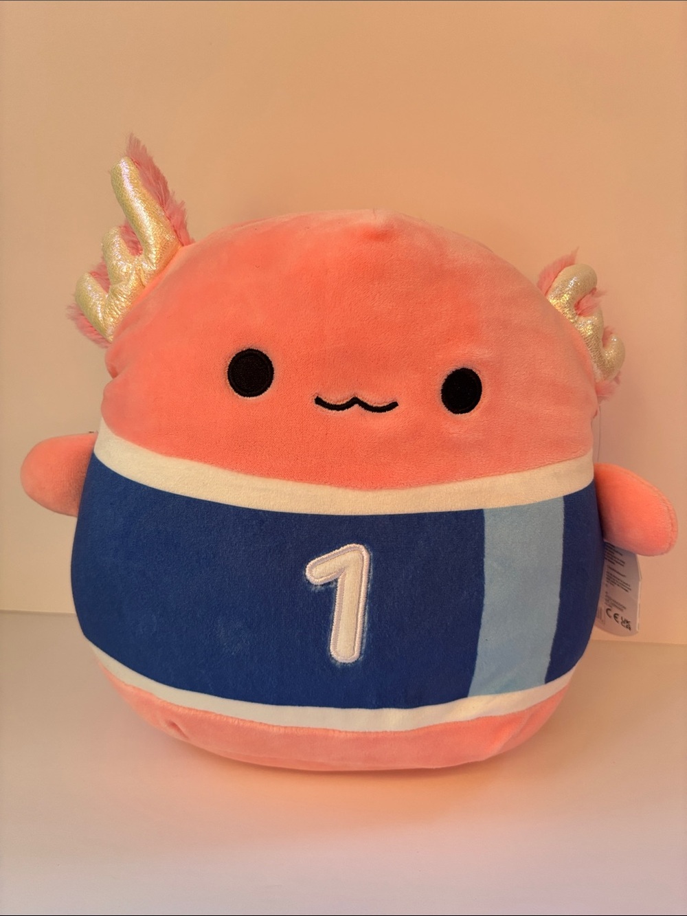 Squishmallows Archie Axolotl Soccer Jersey 9” Plush NWT HTF Rare
